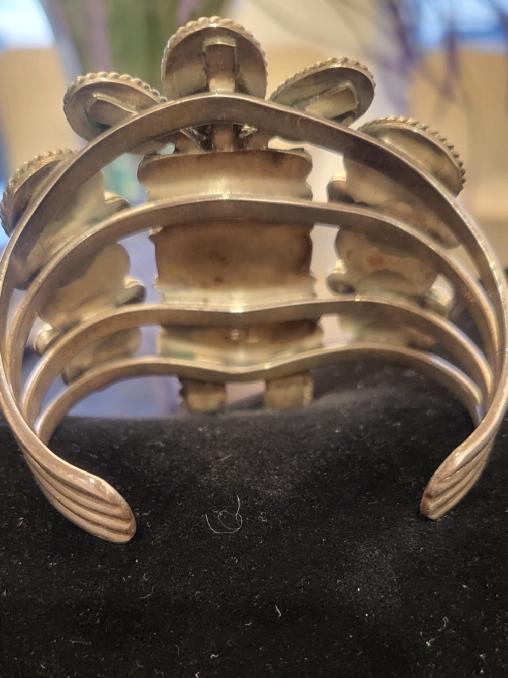 Signed/Sterling Authentic Turquoise Kachina Cuff - Picture 15 of 16